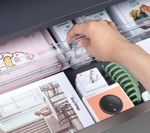 8包透明抽屉分隔器组织器<span class=keywords><strong>3.2</strong></span>英寸高可调可从11-21英寸塑料丙烯酸抽屉分隔器 - Product Image 4