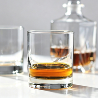 Verres à whisky transparents à base épaisse de 200 ml et 300 ml pour cocktails, jus, eau et bourbon