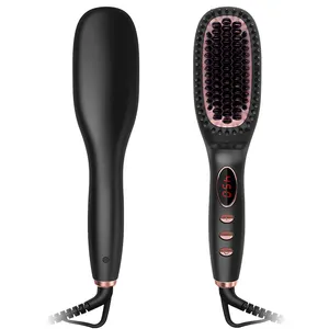 Electronic Hair Brush Straightener for Women Frizzy Hair