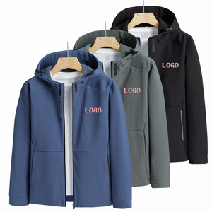 Logo personnalisé Homme Imperméable Randonnée Voyage Shell Respirant <span class=keywords><strong>Veste</strong></span> <span class=keywords><strong>de</strong></span> <span class=keywords><strong>Pluie</strong></span> pour Camping, Escalade, Voyage, Marche, Courir - Product Image 1