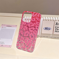 Coque de téléphone double couche à paillettes et imprimé léopard style européen pour iPhone 18 Pro Max 17 16 15/14/13