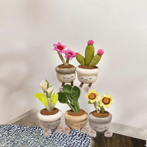 Peluche de Girasol y <span class=keywords><strong>Cactus</strong></span>, Juguete de Peluche Suave para Dormir, Regalo Unisex, Muñecos de Plantas en Maceta, Marca HBX, Venta al por Mayor - Product Image 3