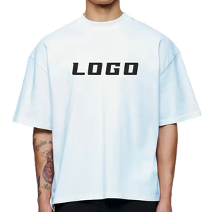 Nhà sản xuấ<span class=keywords><strong>t</strong></span> áo thun trắng oversized chấ<span class=keywords><strong>t</strong></span> liệu 100% cotton dày dặn, kiểu dáng rộng, tay áo trễ vai, chấ<span class=keywords><strong>t</strong></span> lượng cao, áo thun trơn may theo yêu cầu, kiểu áo ngắn - Product Image 1