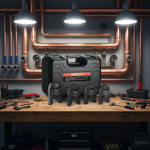 VEVOR Mâchoires de pressage de 1/4 à 1-1/8 pouces pour tuyaux en cuivre HVAC R, ensemble d'outils haute pression avec étui - Product Image 2