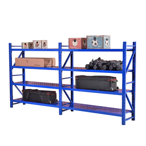 Étagères en acier double face robustes à 6 couches RUT Support vertical roulé pour une utilisation en <span class=keywords><strong>magasin</strong></span> Étagère en bois double face à double baie - Product Image 4