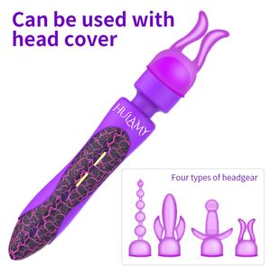 OEM سيليكون ناعم و 5 في 1 AV wager و التحكم باللمس هزاز الجنس مع عصا تدليك للنساء - Product Image 4