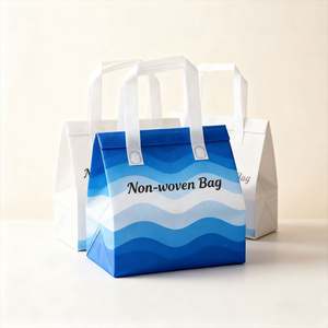 Bolsa Térmica Ecológica Aislada de Tela No Tejida con Protección Térmica y Asa Reutilizable para Sándwiches, Bocadillos y Comida para Llevar - Product Image 2