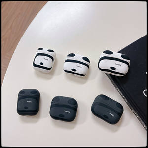 Pour <span class=keywords><strong>Airpods</strong></span> INS Style Mat Givré <span class=keywords><strong>Panda</strong></span> Motif Impression Silicone Écouteurs Cas - Product Image 6