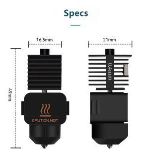 หัวพิมพ์ 3 มิติ คุณภาพสูง ขนาด 0.2 มม. 0.4 มม. 0.6 มม. 0.8 มม. สำหรับเปลี่ยนใช้กับ Bambu Lab A1 Mini Hotend - Product Image 5