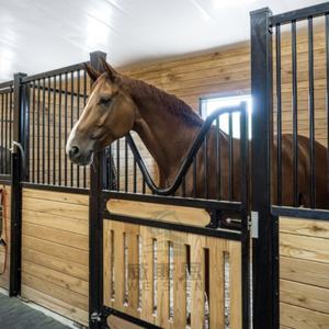 Panel kios kuda Modular portabel bingkai baja Prefab pengisian bambu depan stabil kuda tahan lama untuk fasilitas luar ruangan - Product Image 2