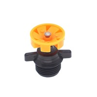 DaringFish Micro-pulvérisateur agricole et de jardin en plastique à brancher au sol, avec buse à volant à 4 points, rotation 360 degrés, portée moyenne