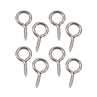 Kit d'anneaux de vis autotaraudeuses en acier inoxydable blanc vis à oeil de mouton collier d'articulation crochet fer à souder matériel collier de robinet robinet robinet B