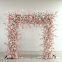 Nouvelle décoration florale en forme de cœur rouge et rose de 2 mètres pour mariage, fête, scène, arche de décoration florale en forme de cœur