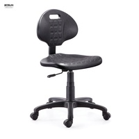 Chaise de laboratoire avec mousse PU antistatique pivotante, dossier bas industriel, tabouret de laboratoire, chaise de laboratoire avec dossier et repose-pieds