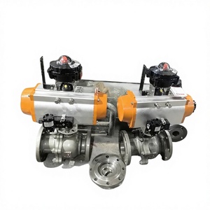 Nuevo Válvula de Bola Neumática Flotante Q641F-16C de Acero Inoxidable Fundido para Suministro de Agua y Drenaje con Triple Puerto - Product Image 1