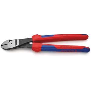 KNIPEX 74 22 250 Cortador diagonal de alto apalancamiento con empuñaduras multicomponentes negro atramentado 250 mm - Product Image 1
