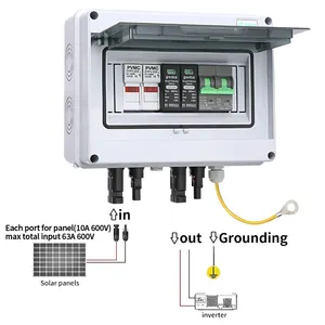 IP65waterproof And Durable 600V1IN1OUT Junction Box Fuse MCB SPD Surge P Protection Box Solar Photovoltaic Electronic Instrument