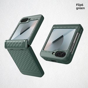 เหมาะสำหรับ Samsung Galaxy Z Flip 6: เคสโทรศัพท์แบบพับได้ลายลูกบาศก์ พร้อมการป้องกันบานพับแบบสปริง ช่วยป้องกันการตกกระแทก - Product Image 6