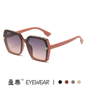 Yingtai Eyewear <b>Square</b> <b>Sunglasses</b> UV400 Plastic Metal Frame Women Fashion Sunshades - Product Image 1
