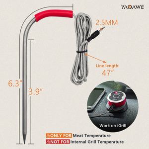 Dual-needle Meat Temperature Probe for <strong>Weber</strong>,Compatible with <strong>Weber</strong> Gas and Smokefire <strong>Pellet</strong> Stoves,with 2 Probe Grill Clips - Product Image 2