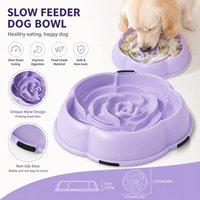 Gamelle portable imperméable pour animaux de compagnie, motif floral, pour chats et chiens, en PP, antidérapante, à alimentation lente, vente en gros