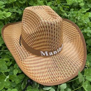Nouveau Style paille herbe Crochet chapeau personnalisé en gros été léger Wester Cowboy raphia meilleure vente femmes hommes unisexe adultes - Product Image 5