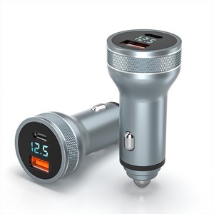 Cargador de Coche Metálico de 36W con Doble Puerto PD y Carga Rápida QC3.0 <span class=keywords><strong>para</strong></span> <span class=keywords><strong>iPhone</strong></span> <span class=keywords><strong>11</strong></span> 17 - Product Image 1