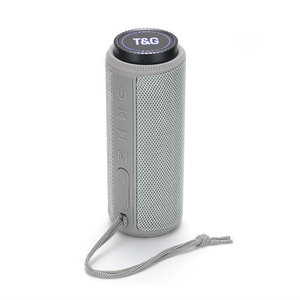 Draagbare draadloze speaker van textiel met acryl lens, draaiknop voor <span class=keywords><strong>volume</strong></span>-aanpassing, ondersteuning voor TWS, riemkoord, kolomvormig, geschikt voor buitengebruik - Product Image 1