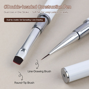 Pincel de Metal de Doble Punta para Decoración de Uñas, Herramienta para Pintar Líneas y Tallar con Gel, para Salón de Uñas - Product Image 4