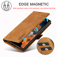 Étui portefeuille magnétique en similicuir avec support et porte-cartes pour Samsung Galaxy S26 Ultra, S25 Plus, S24, S23, S22, A56, A36, A16
