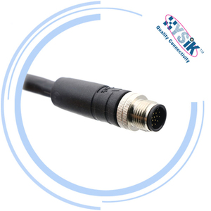 ชุดสายเคเบิล M12 แบบ 17 พิน ตัวผู้ ตัวเมีย แบบมีฉนวนป้องกัน สายสัญญาณ A-Code - Product Image 4