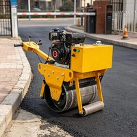 Compacteur de sol à tambour unique de 6 tonnes certifié CE EPA avec tambour à picots pour travaux de base de chaussée
