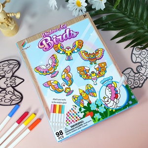 Kit de création de décorations de fenêtre DIY : Créez vos propres attrape-soleil <span class=keywords><strong>en</strong></span> forme d'oiseaux pour enfants – Marqueurs acryliques, <span class=keywords><strong>dessin</strong></span>, art et artisanat pour décorer les fenêtres, cadeaux - Product Image 6