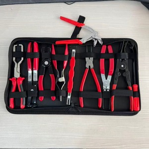 Power Disconnect <b>Pliers</b> <b>Set</b> 10 Pieces Zipper Case Auto Repair Oil Pipe Clamp Industrial Grade High Carbon Steel - Product Image 1