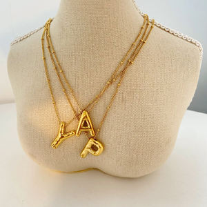 สร้อยคอจี้ตัวอักษร 3 มิติ สแตนเลส <span class=keywords><strong>316L</strong></span> กันน้ำ แบบพองลม สำหรับงานเทศกาล ปาร์ตี้  26 ตัวอักษร  สามารถสั่งทำได้ - Product Image 2