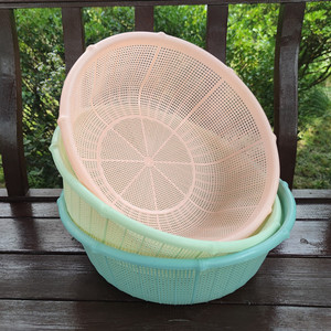 Cesta de drenaje hueca grande de 37 cm, material PP, cesta para lavar verduras y frutas, para uso doméstico - Product Image 4