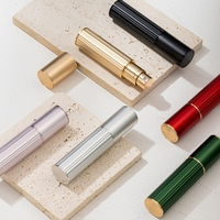 Flacon de parfum portable à remplissage par le bas, flacon de parfum texturé rayé, flacon de parfum de 5 ml
