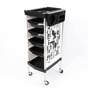 Z Multifunctional Modern Plastic 4-Layer Storage Rack Barber Shop Tool Cart Hairdressing Tools Storage Cart - Product Image 5