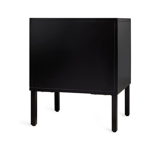 Bedroom Furniture Nordic Minimalist Color-blocked <strong>Teak</strong> Color Solid Wood Modern Retro Wabi-sabi Style <strong>Bedside</strong> <strong>Table</strong> - Product Image 3