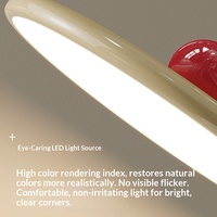 Lustre LED créatif à spectre complet, télécommandé, pour table à manger, îlot de cuisine, bar, chambre, beige, IRC 95, en fer et acrylique