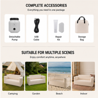 Vente en gros de canapé gonflable portable en PVC imperméable pour équipement de camping