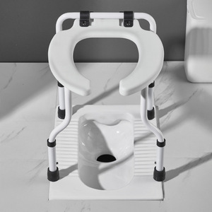 Siège de toilette pliable KS, capacité de charge de 250 kg, prévention de la rouille, équipement de sécurité pour la salle de bain - Product Image 5