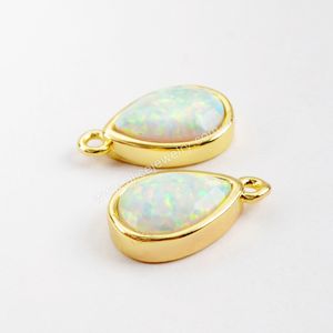 ZG0306 Liontin Opal Putih Asli, Liontin Opal Indah Lapis Emas <span class=keywords><strong>Teardrop</strong></span> - Product Image 5