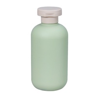Bouteille cosmétique à surface givrée, rechargeable, à bouchon rabattable, en PE, matière pelucheuse douce, verte, best-seller, pour désinfectant pour les mains et gel douche