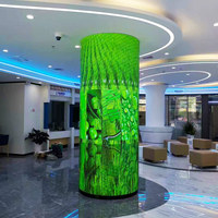 Écran LED flexible P1.2 P1.5 P1.8 P2, écran LED numérique flexible incurvé, écran LED souple, colonne, cylindre, anneau rond, mur vidéo