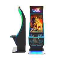 Cabinet vertical de jeu d'habileté d'écran de forme de courbe de contact de 43 pouces avec la machine de jeu de barre de lumière de LED