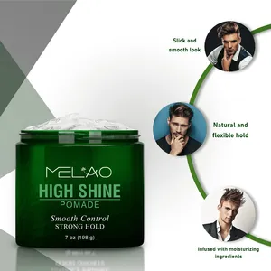 MELAO 뜨거운 판매 개인 상표 천연 유기농 48 시간 강한 홀드 에지 제어 Pomades 헤어 왁스 웨이브 Pomade