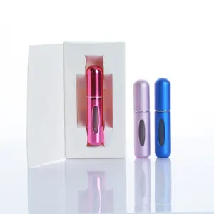 Mini Parfum Verstuiver Navulbare Parfumflesjes Spuitfles Formaat Aluminium Reisbodem Vulling 8Ml 5Ml Cosmetisch Glas Helder