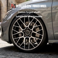 Velg Monoblock Forged Custom Gloss Black Machined Face 18 19 Inch 5x112 untuk Audi S3 A3 8P 8V 8Y TT