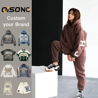 Ensemble survêtement femme Y2K personnalisé avec logo, sweat-shirt et pantalon de jogging, ensemble deux pièces, pantalon de survêtement et sweat-shirt à impression gonflée